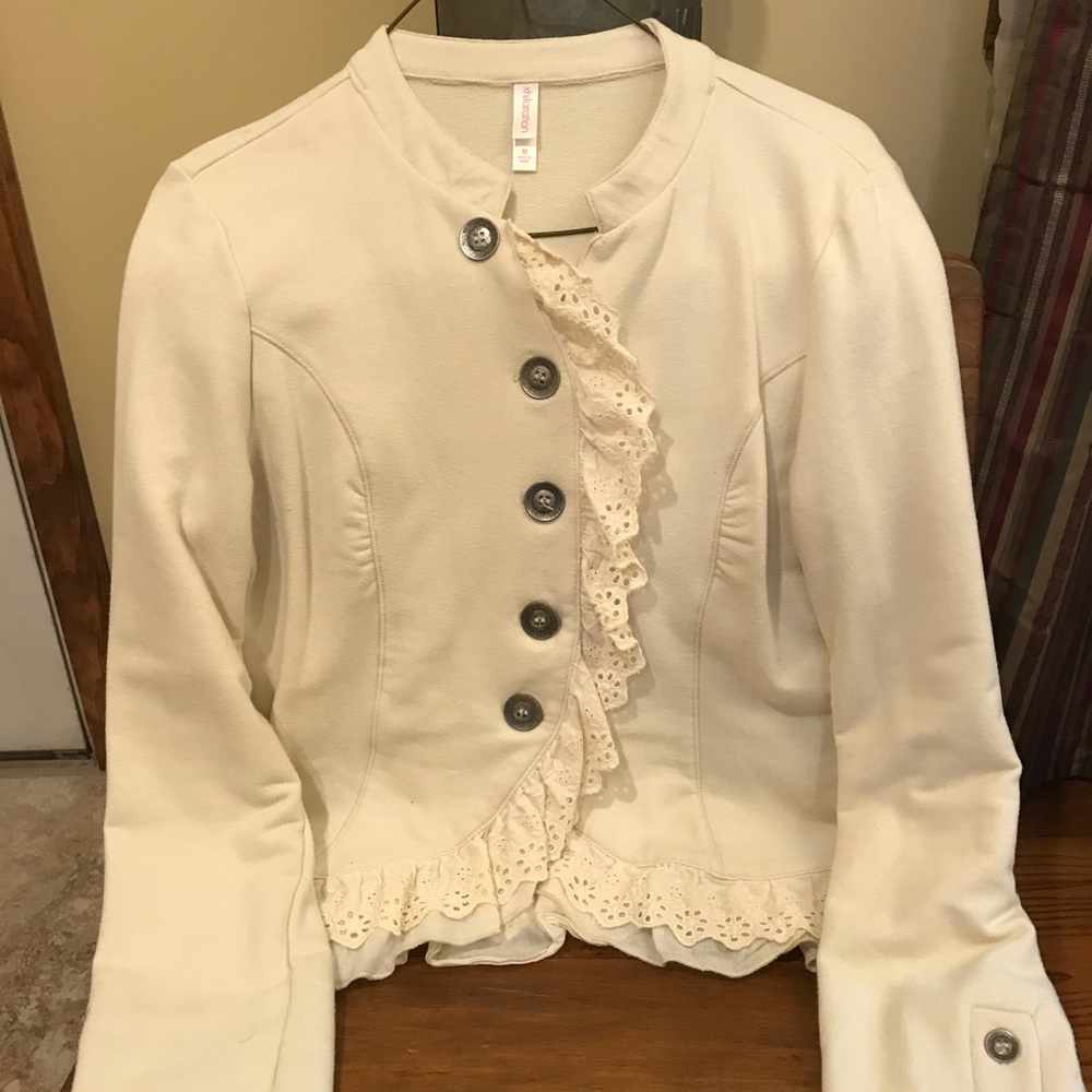 Off white ruffle jacket